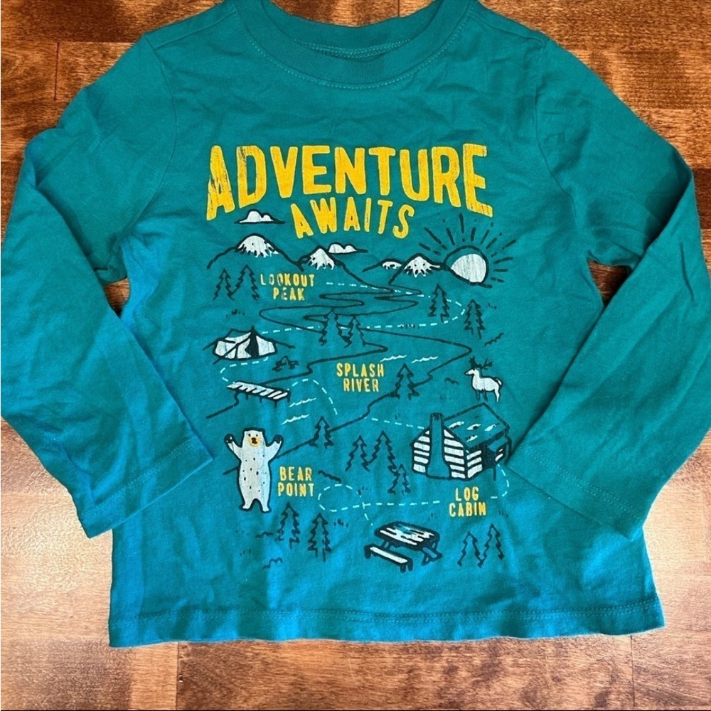 Boys 4t Old Navy shirt; Bears Camping Shirt; Adventure Awaits Shirt - Picture 2 of 8